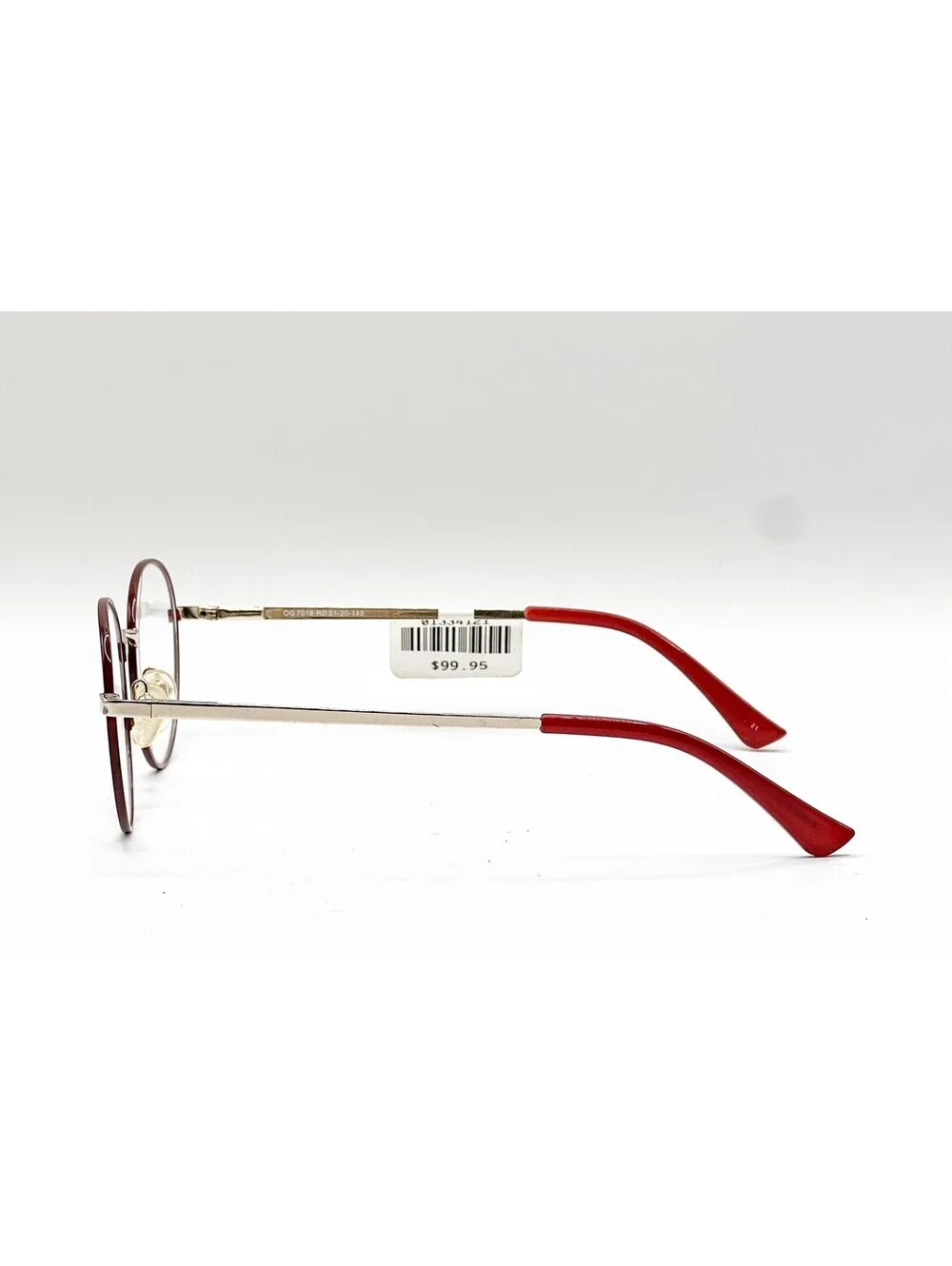 Otis Grey OG 7016 RD Black Gold Red Round Authentic Eyeglass Frames 51-20